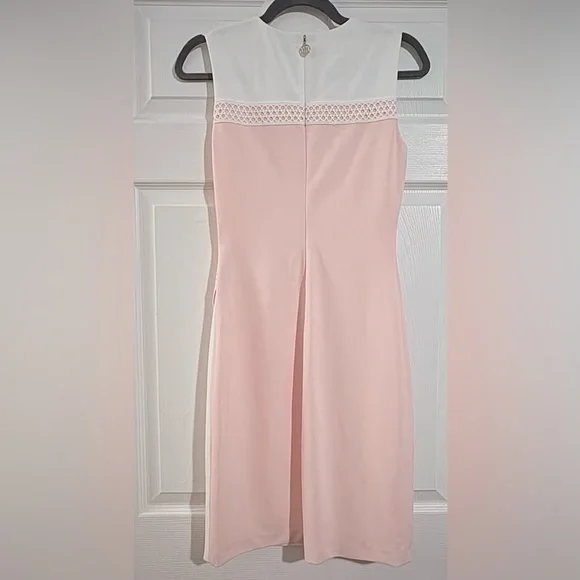 Tommy Hilfiger color block scuba asymmetrical sheath dress size 2 - Picture 6 of 8